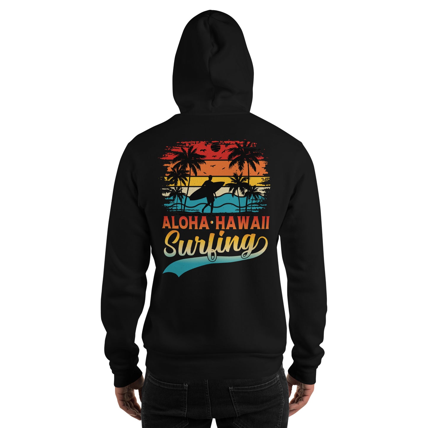 Surfing Hoodie Aloha Hawaii