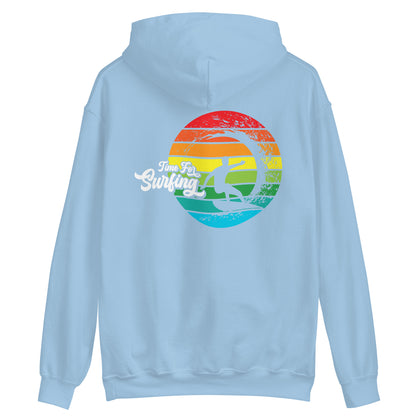 Surfing Hoodie Time For Surfing Retro Sun