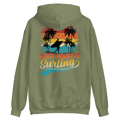 Surfing Hoodie Aloha Hawaii