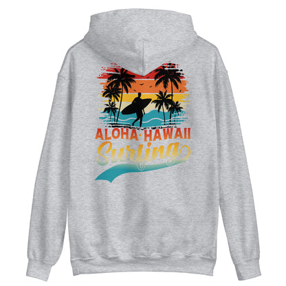 Surfing Hoodie Aloha Hawaii