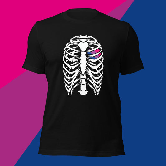 Bisexual Shirt Skeleton Heart