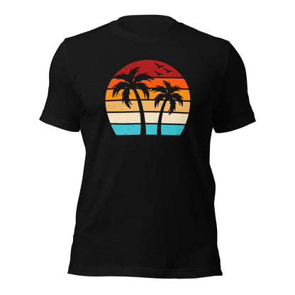 Surfing Shirt Palm Retro Sunset