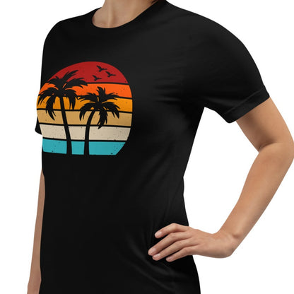 Surfing Shirt Palm Retro Sunset