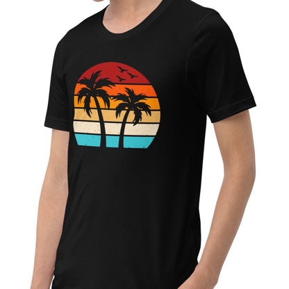 Surfing Shirt Palm Retro Sunset