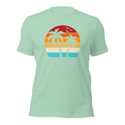 Surfing Shirt Palm Retro Sunset