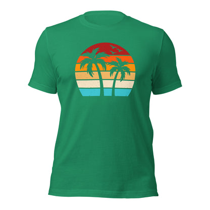 Surfing Shirt Palm Retro Sunset