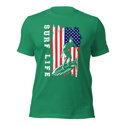 Surfer Shirt U.S. Flag Surf Life