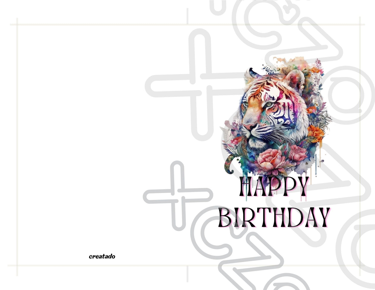 Printable Tiger Birthday Card #14