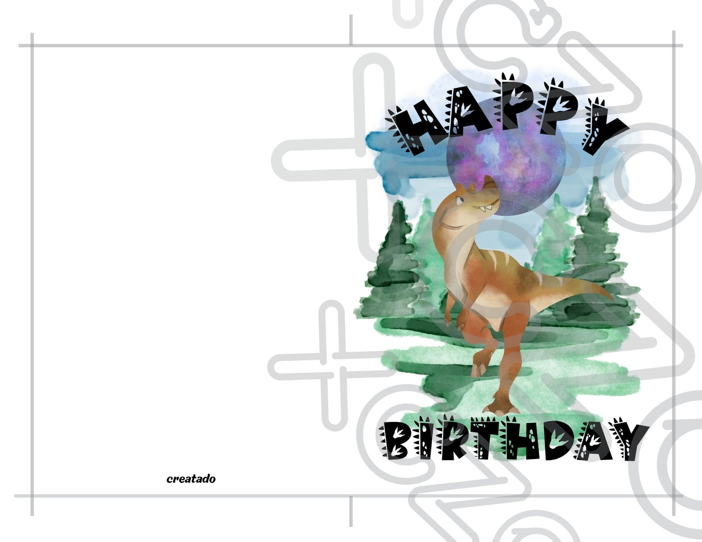 Happy Birthday Card Ceratosaurus