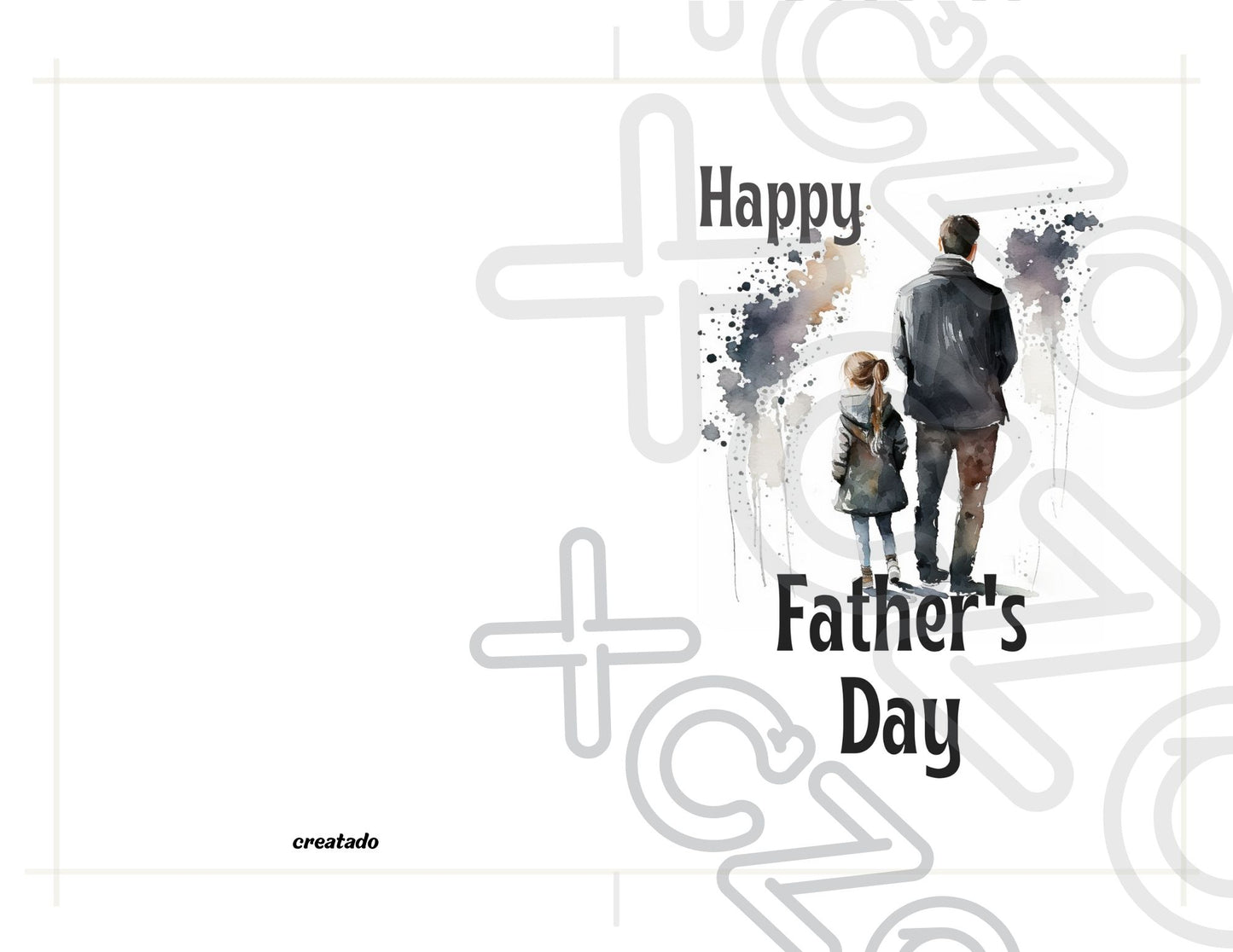 Printable Father's Day Card Father and Daughter #2