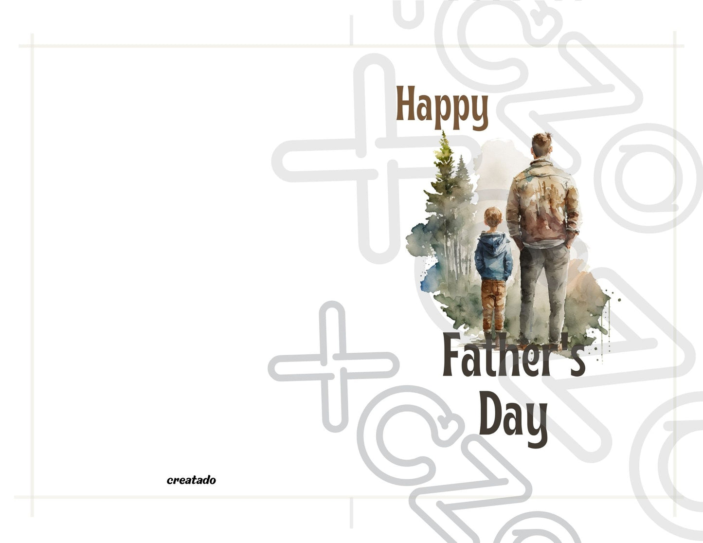 Printable Father's Day Card Father and Son #1