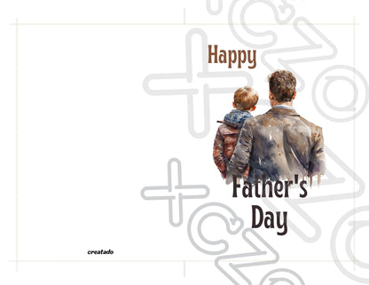 Printable Father's Day Card Father and Son #2