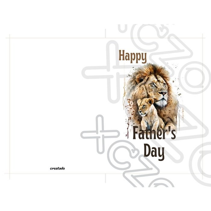 Printable Father's Day Card Lion #3