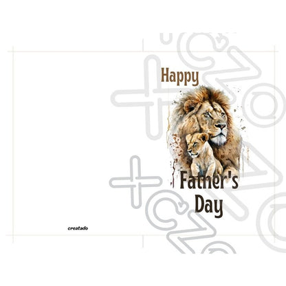 Printable Father's Day Card Lion #3