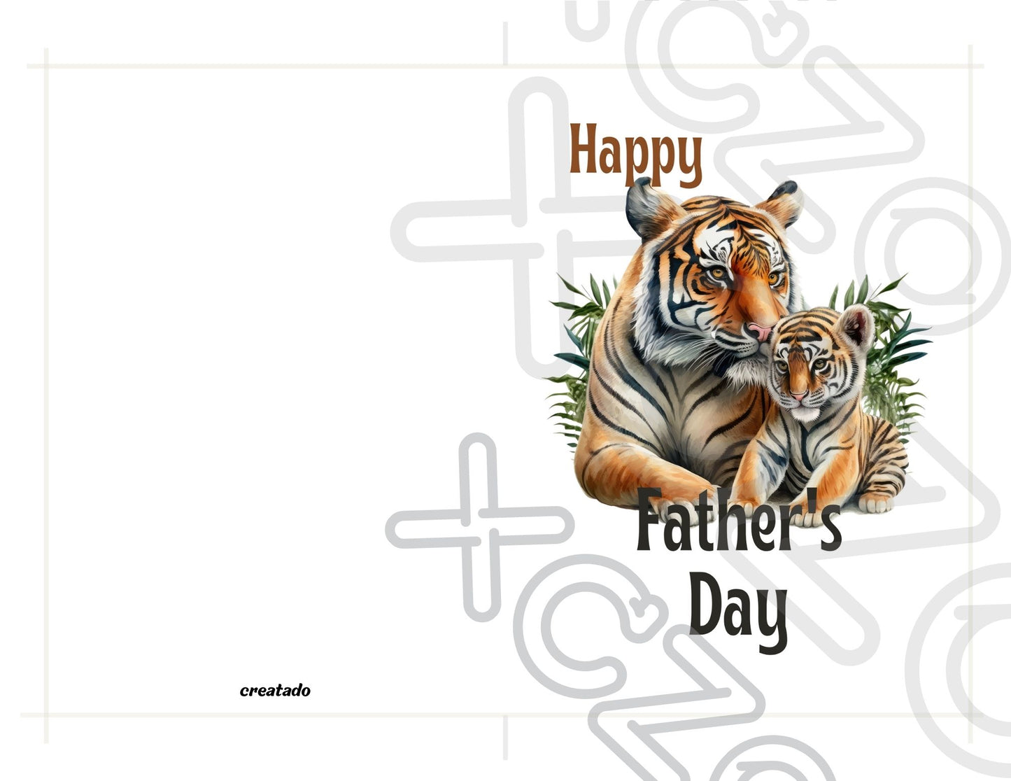 Printable Father's Day Card Tiger #2