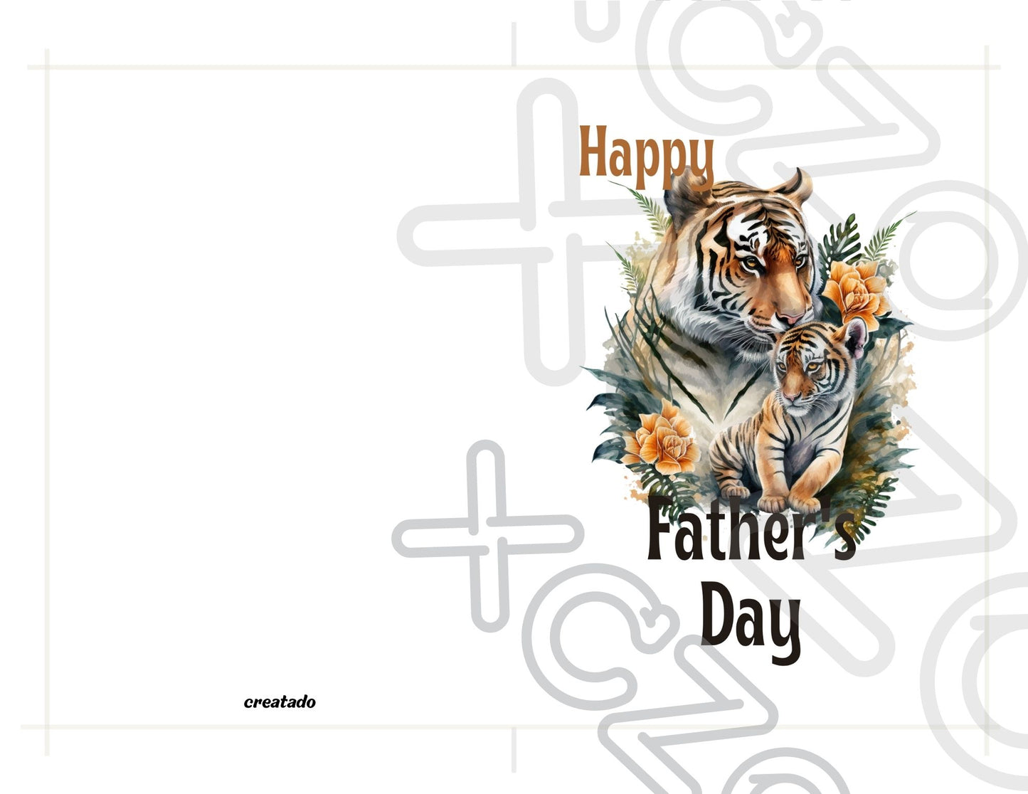 Printable Father's Day Card Tiger #3