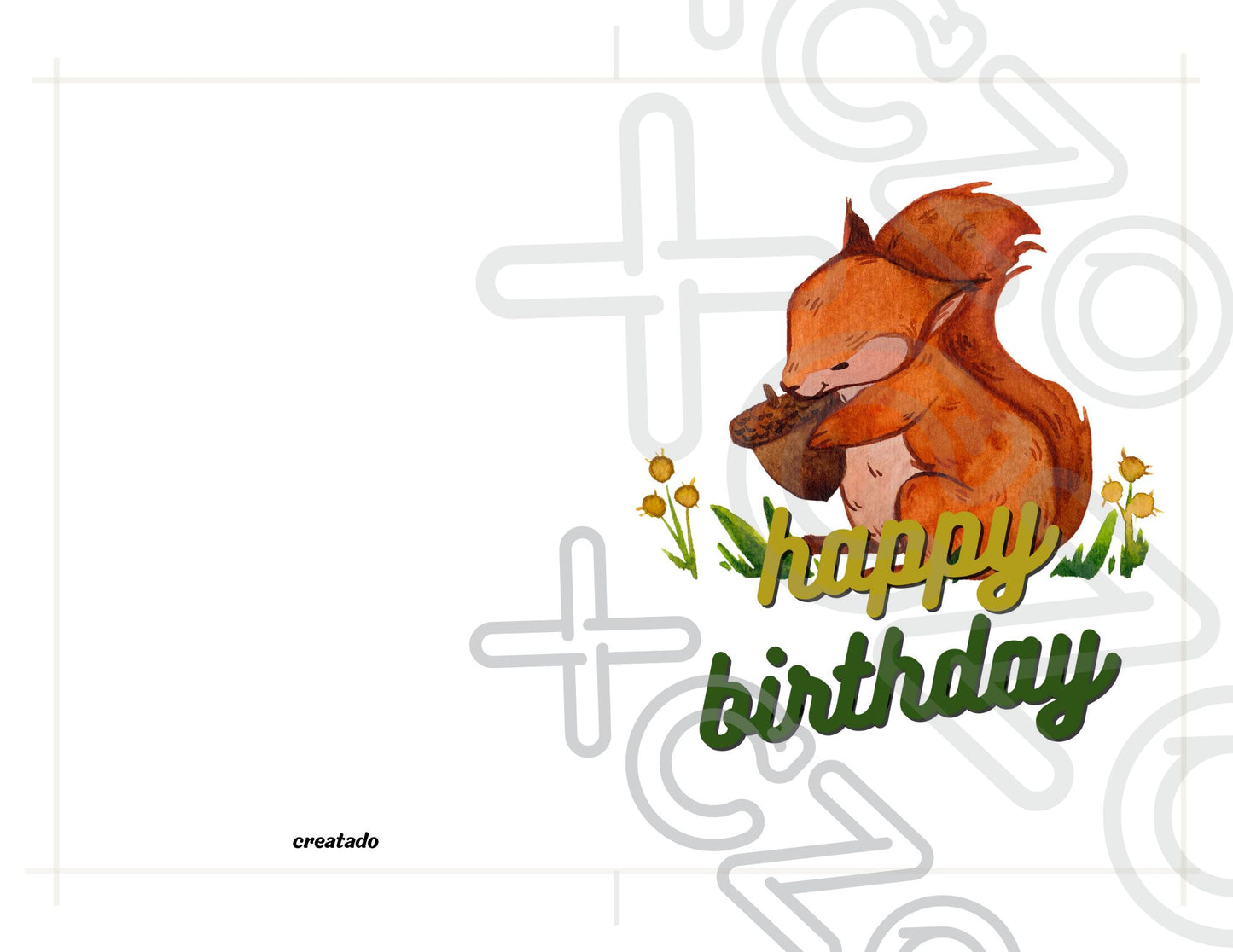 Squirrel Happy Birthday Card