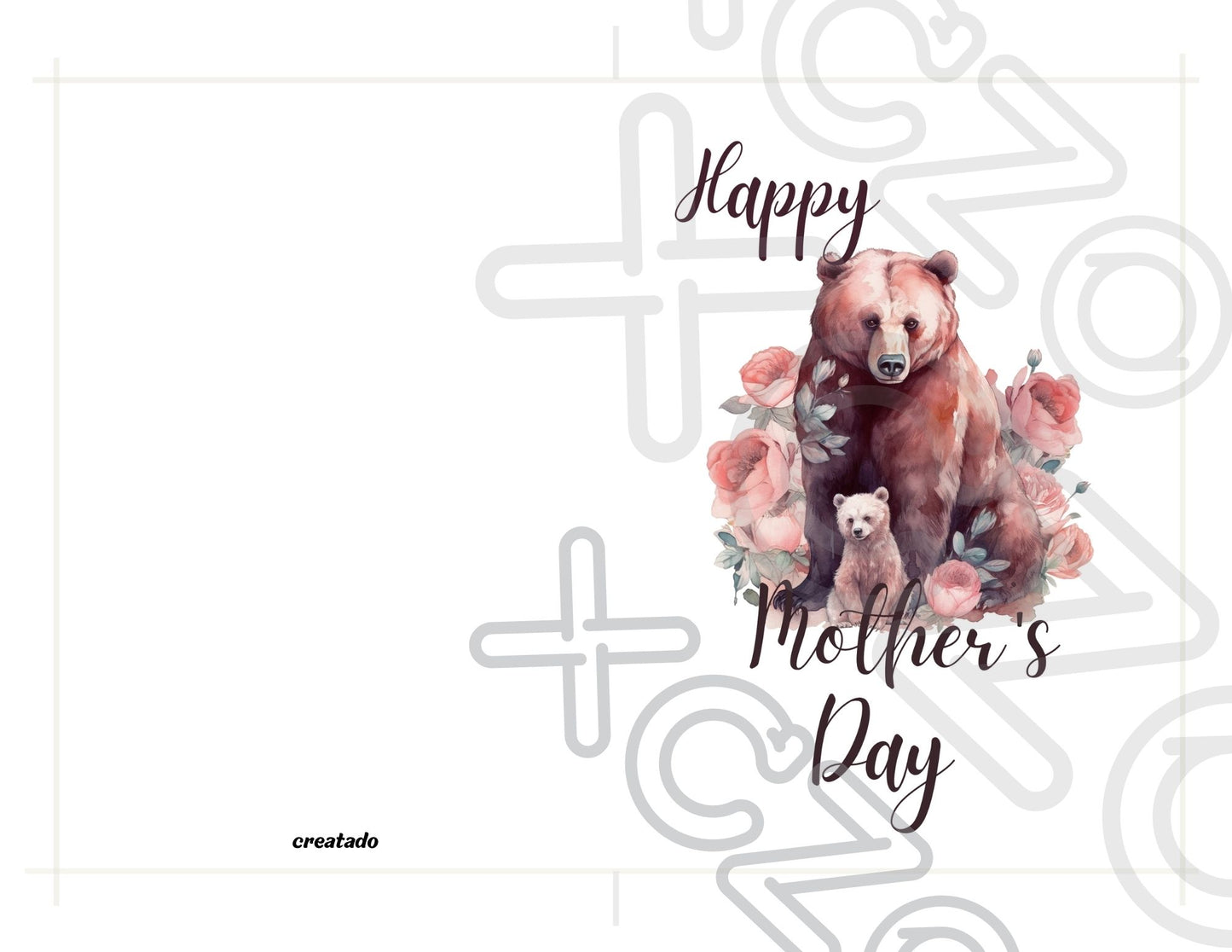 Printable Mother's Day Card Bear