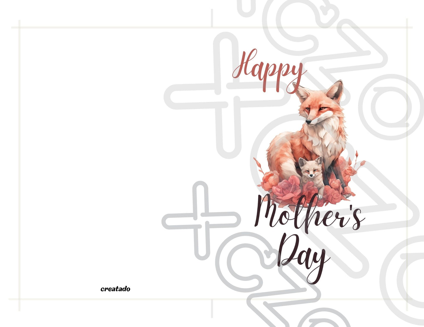 Printable Mother's Day Card Fox