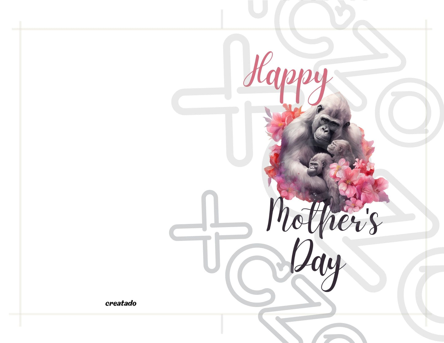 Printable Mother's Day Card Gorilla