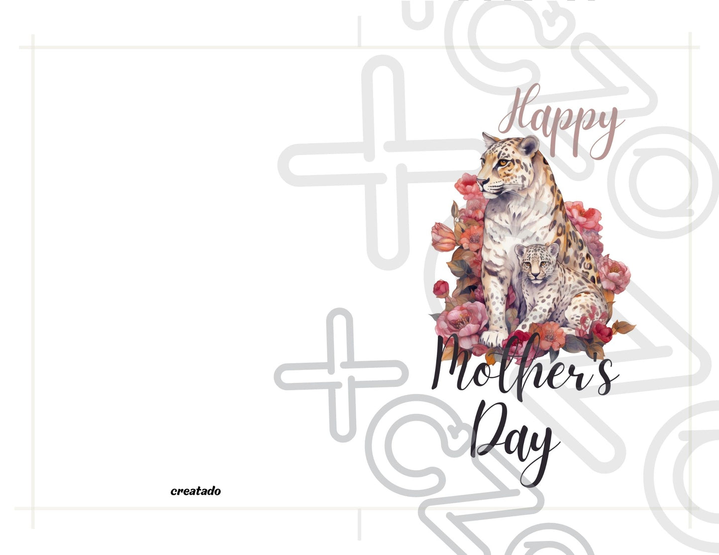 Printable Mother's Day Card Gepard