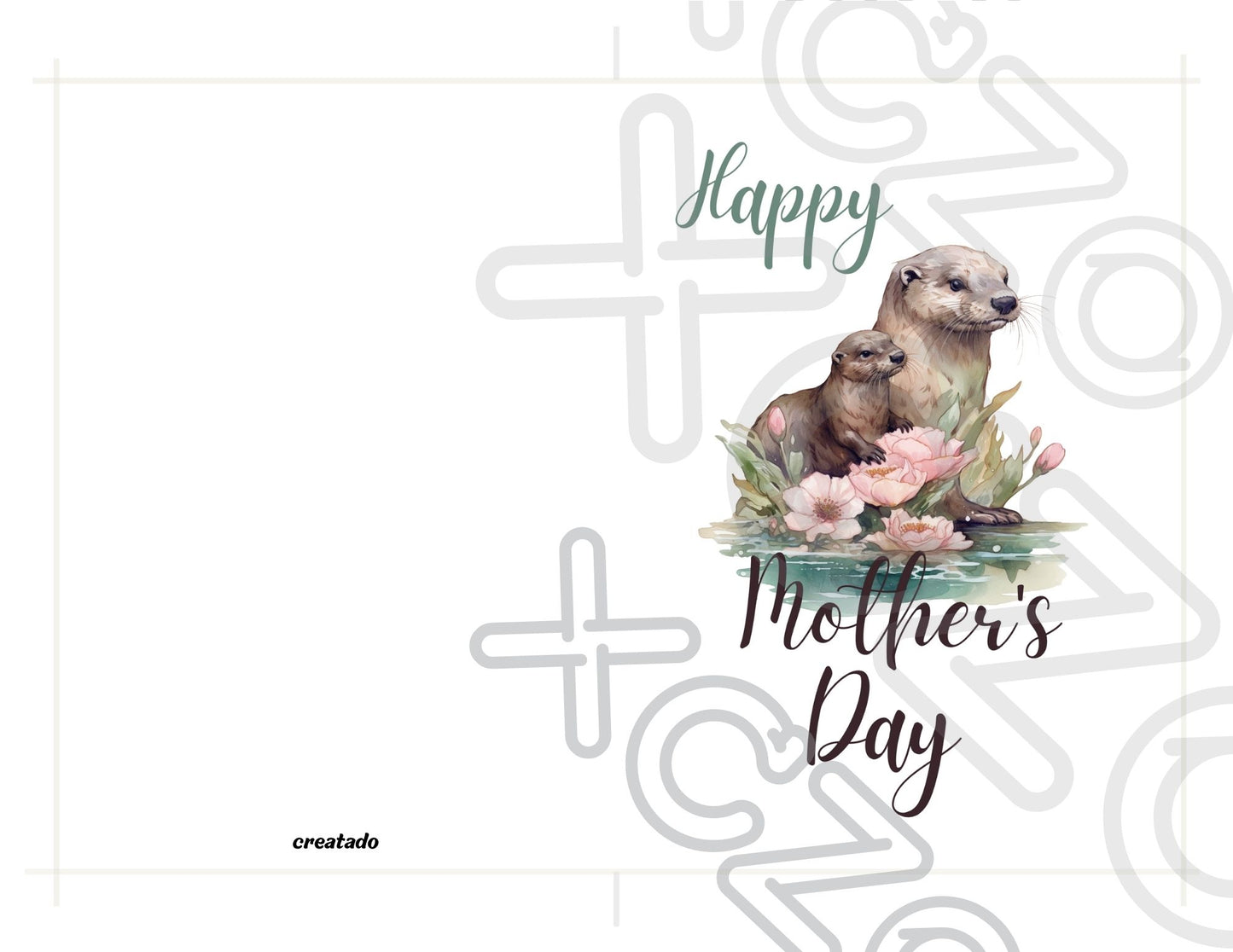 Printable Mother's Day Card Otter