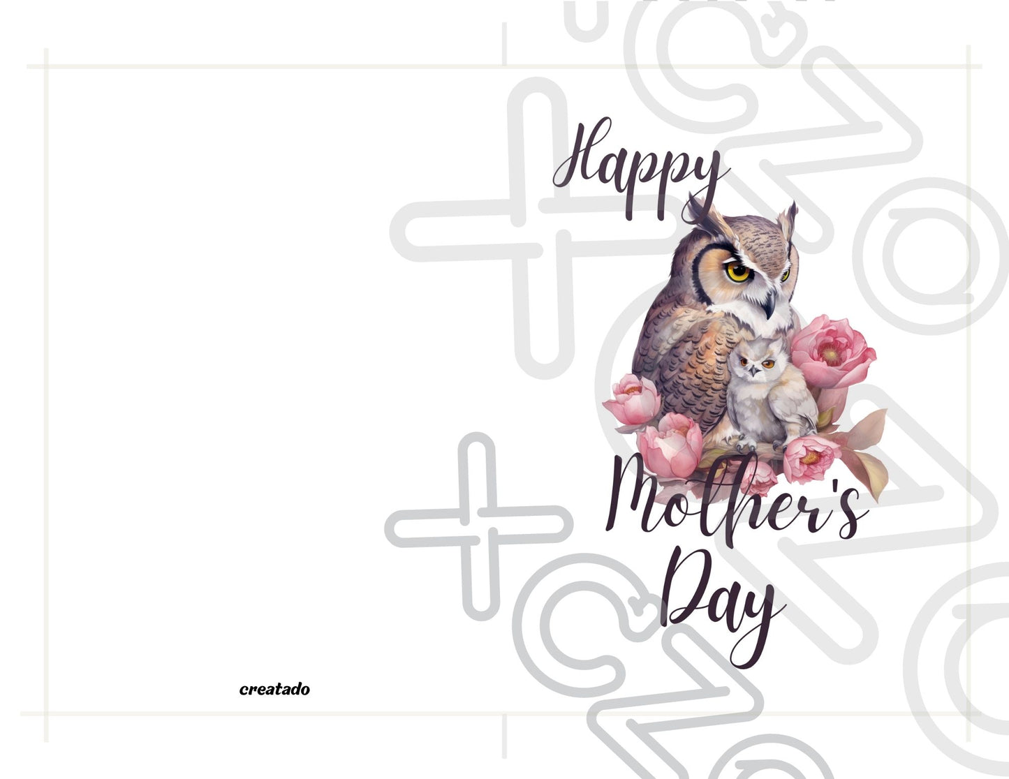 Printable Mother's Day Card Owl