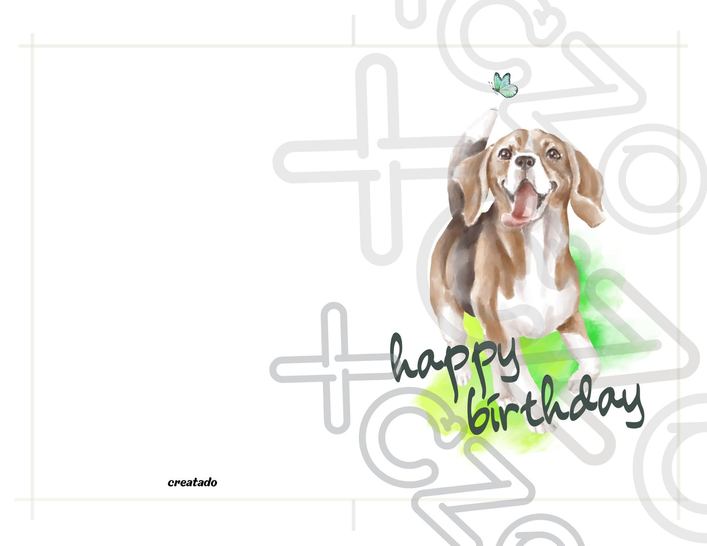 Beagle Printable Birthday Card