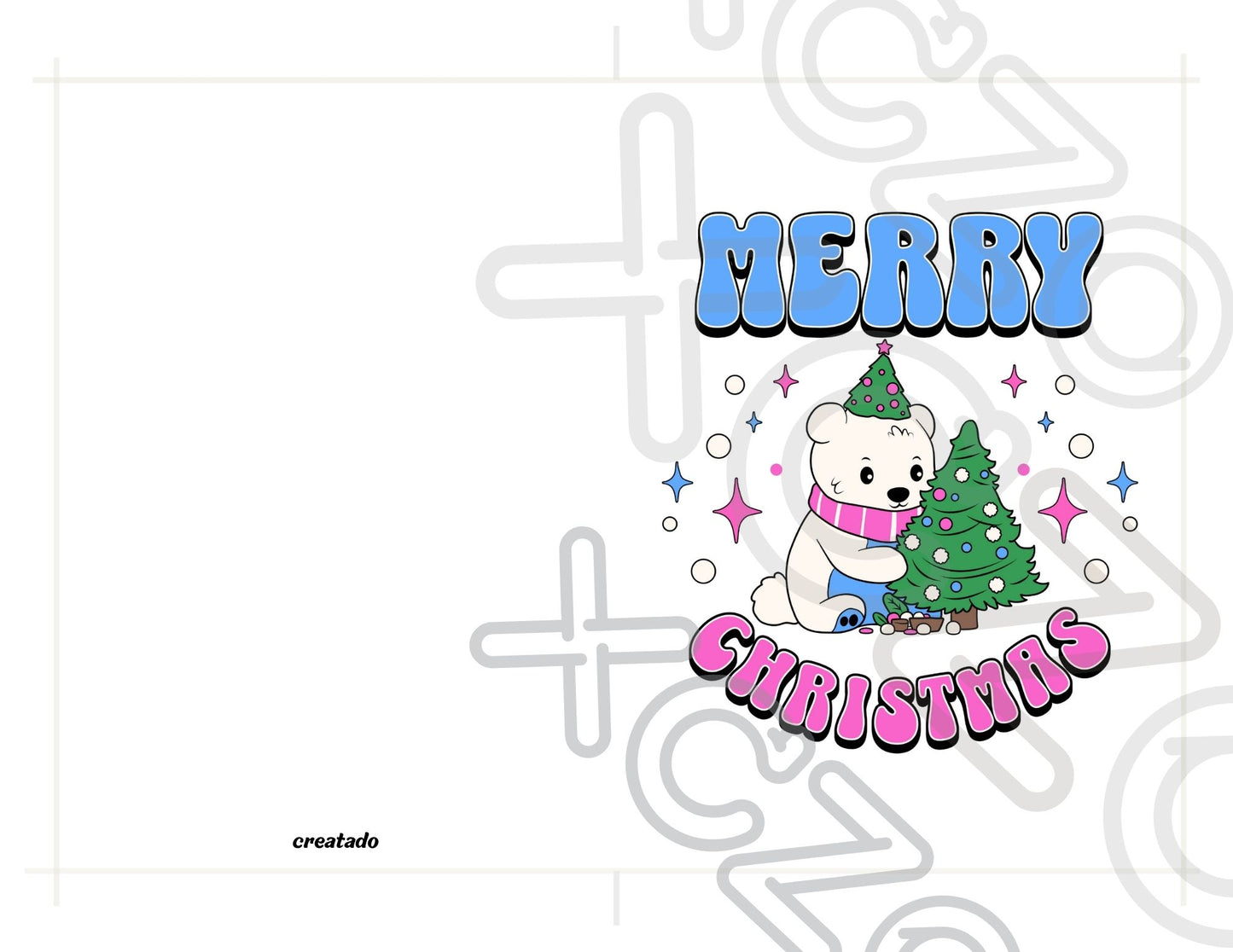 Printable Transgender Christmas Card Merry Christmas Polar Bear