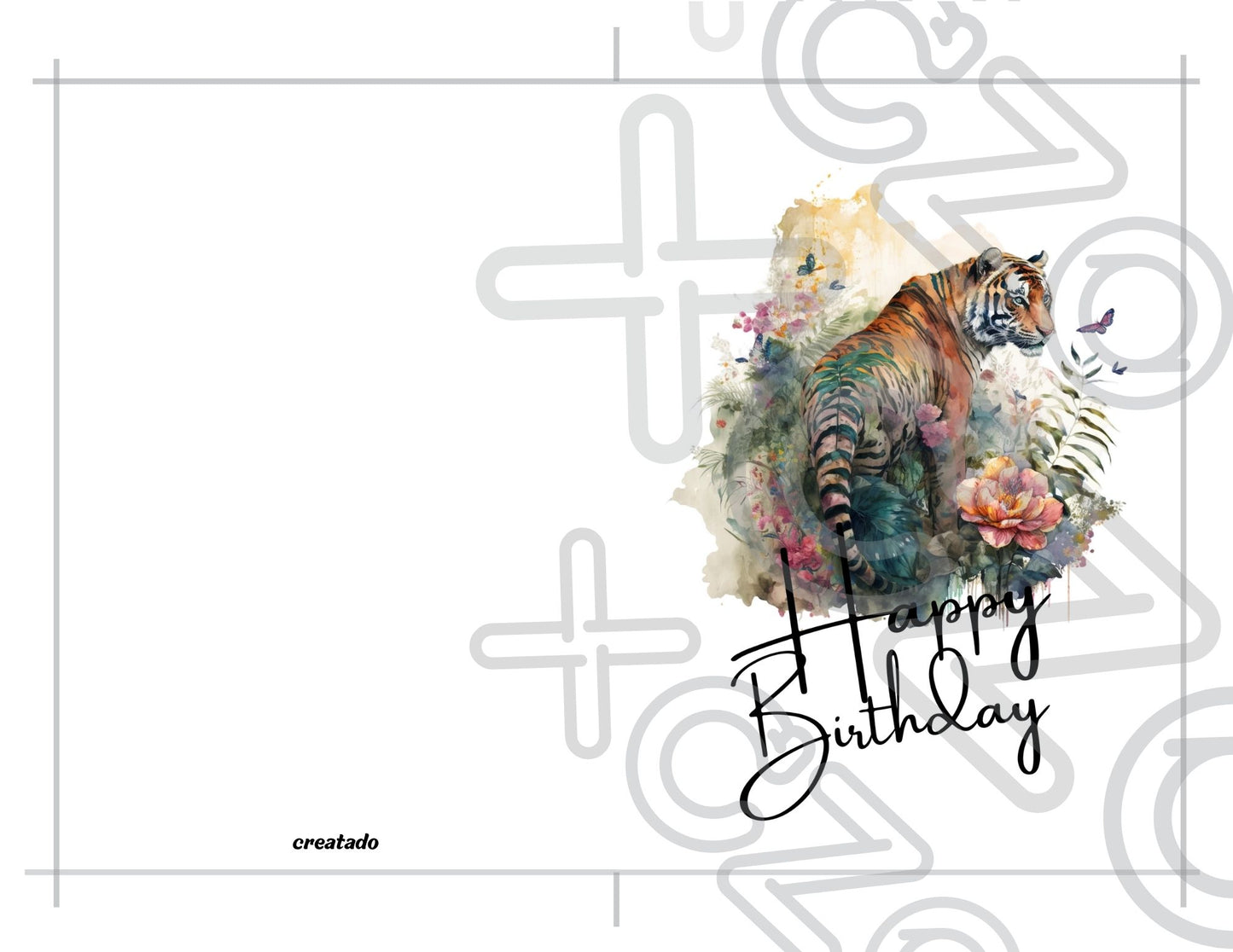 Printable Tiger Birthday Card #12