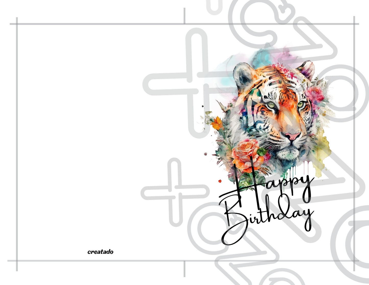 Printable Tiger Birthday Card #15