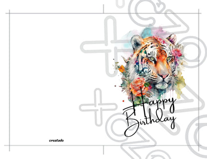 Printable Tiger Birthday Card #15