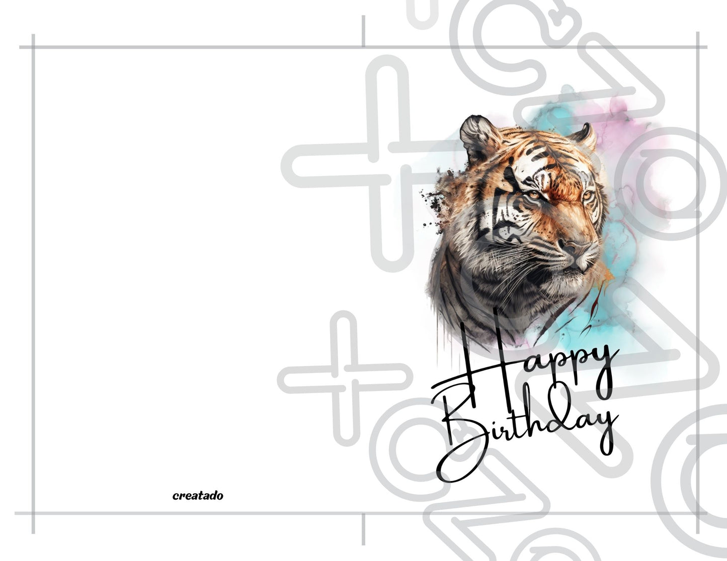 Printable Tiger Birthday Card #16