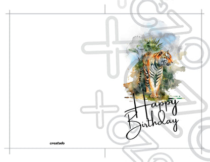 Printable Tiger Birthday Card #17