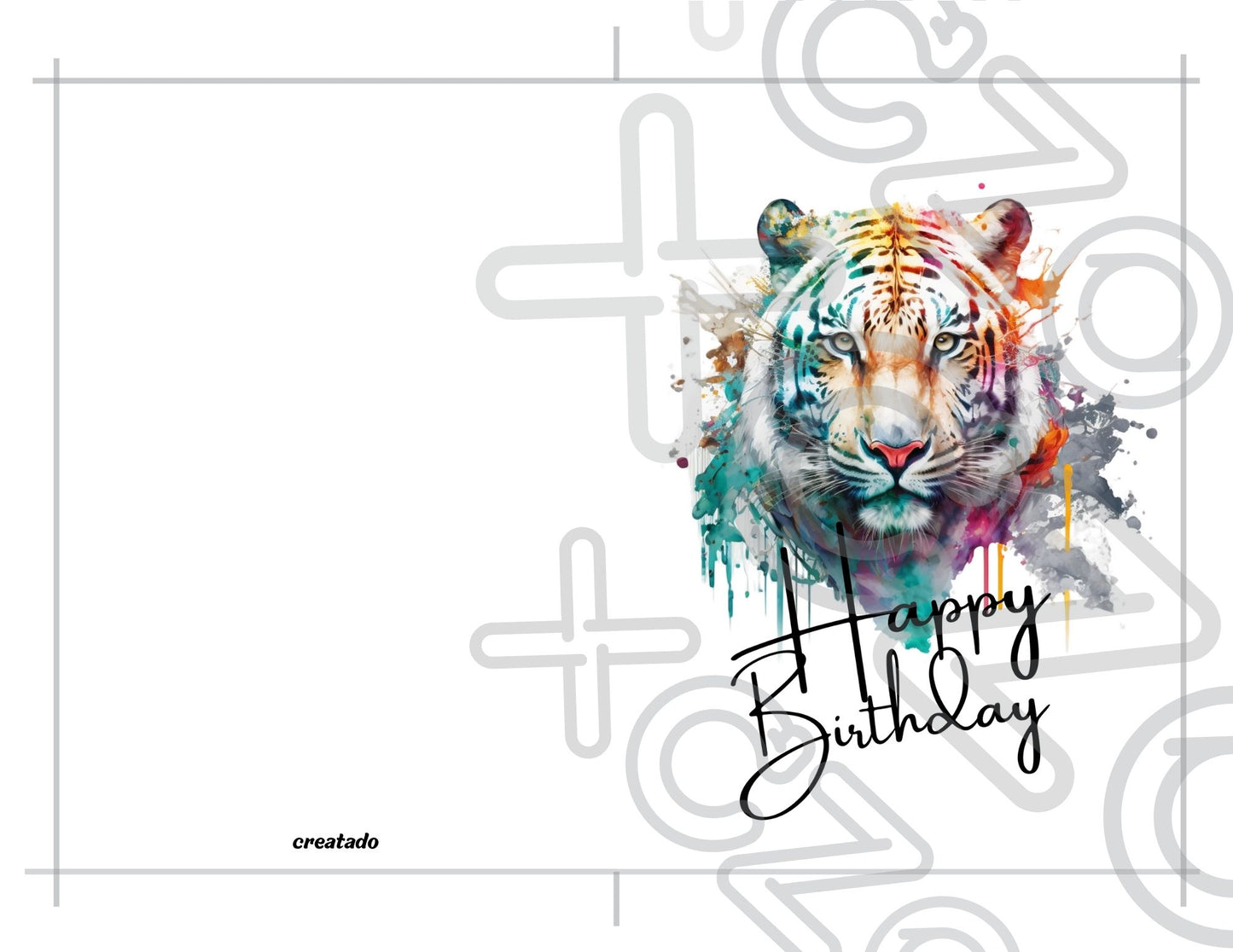 Printable Tiger Birthday Card #4