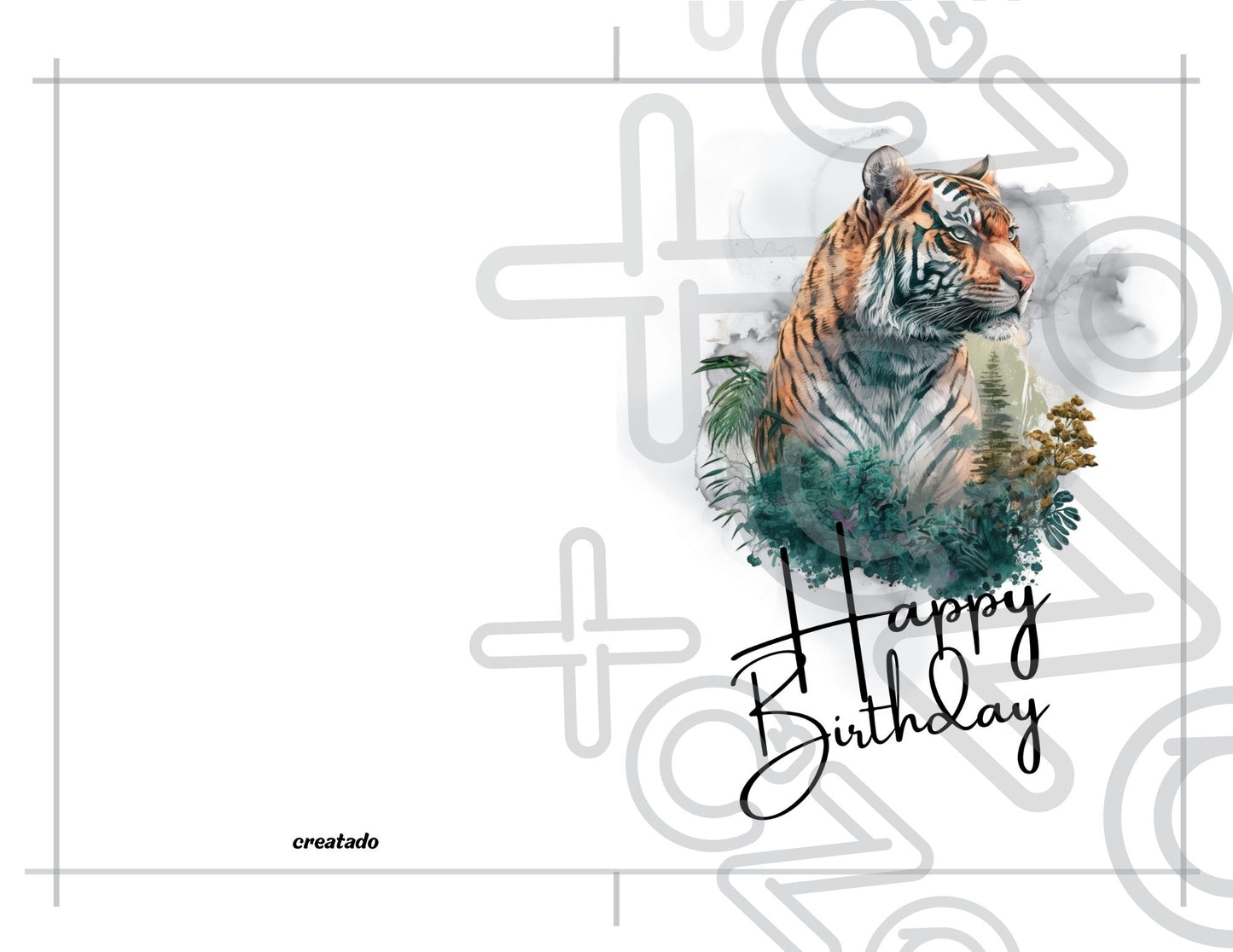 Printable Tiger Birthday Card #9