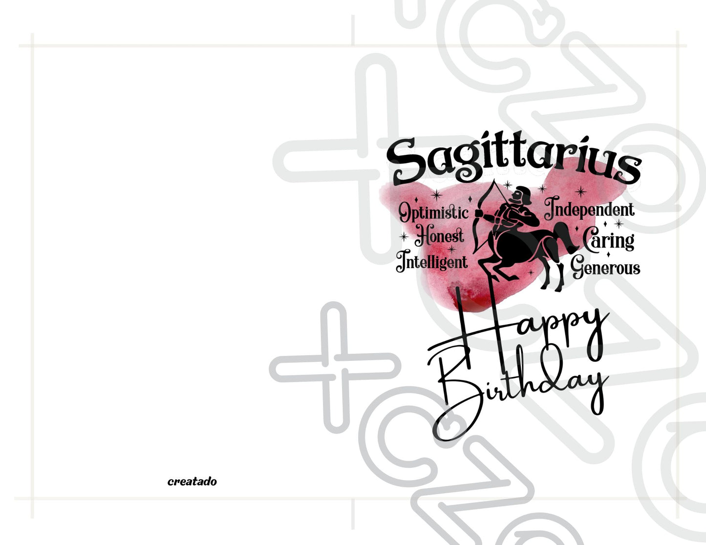 Sagittarius Printable Birthday Card