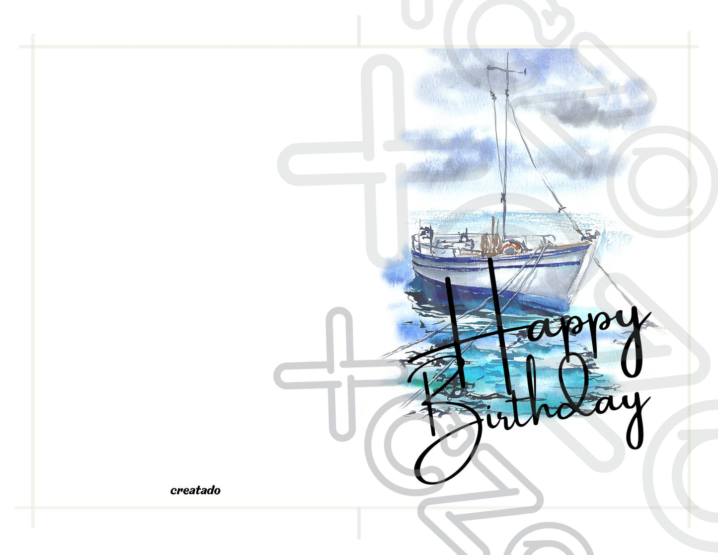 Sailboat Printable Birthday Card