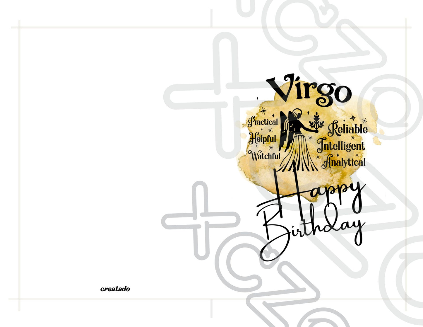 Virgo Printable Birthday Card