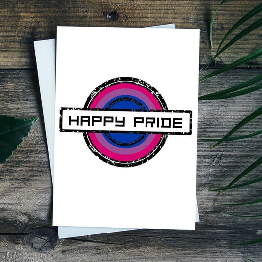 Bisexual Pride Stamp Printable Card