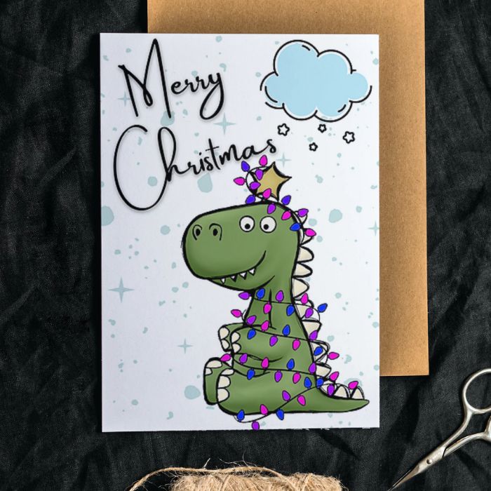 Bisexual Merry Christmas Card Tree Rex