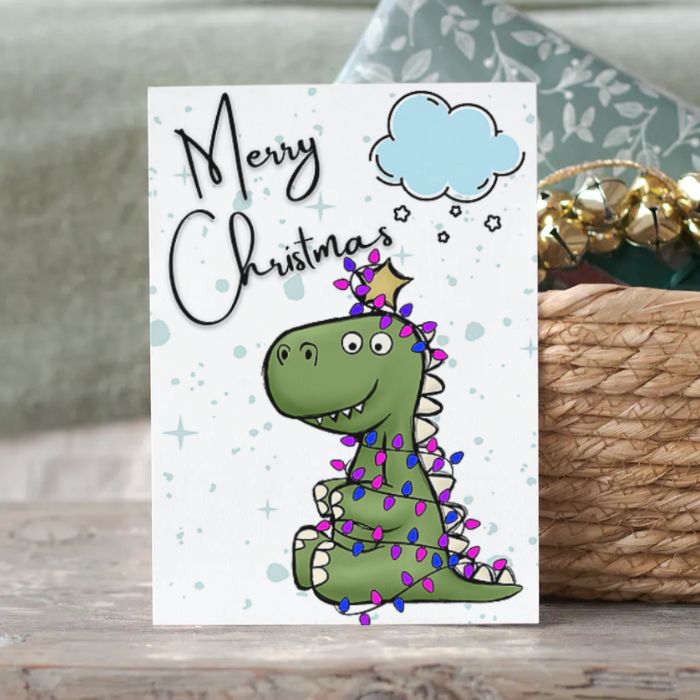 Bisexual Merry Christmas Card Tree Rex