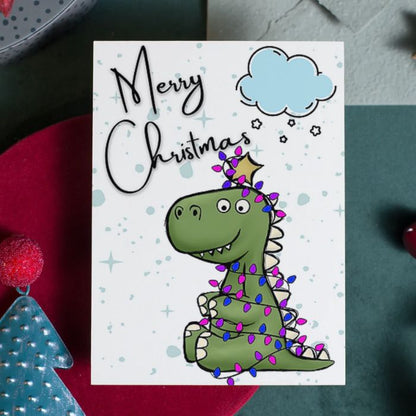 Bisexual Merry Christmas Card Tree Rex