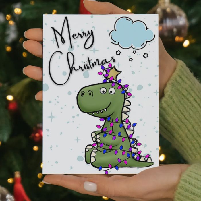 Bisexual Merry Christmas Card Tree Rex