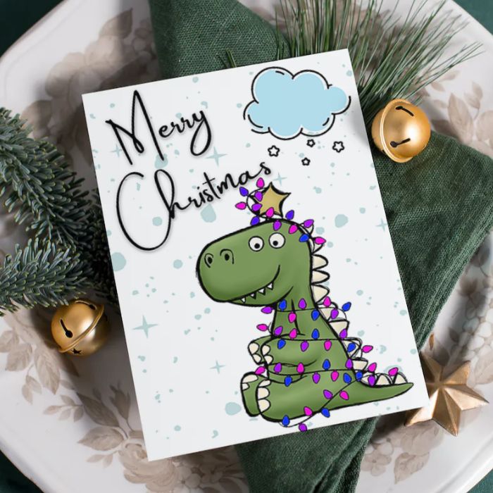 Bisexual Merry Christmas Card Tree Rex