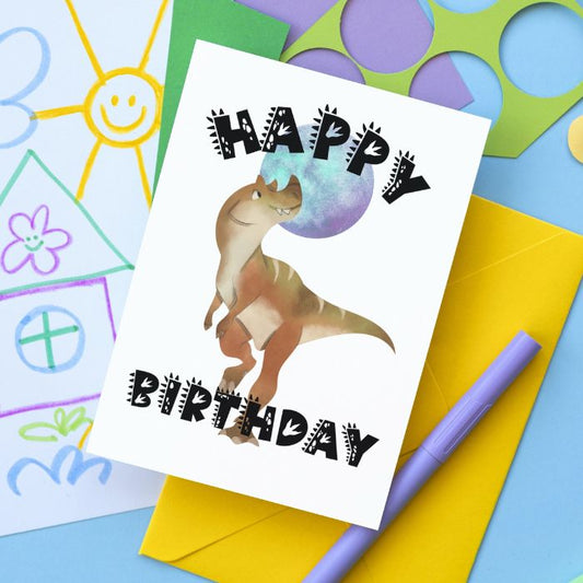 Happy Birthday Card Ceratosaurus