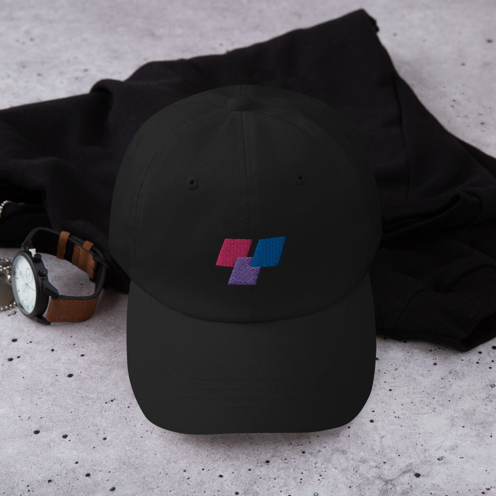 Bisexual Pride Geometric 3 Squares Dad Hat