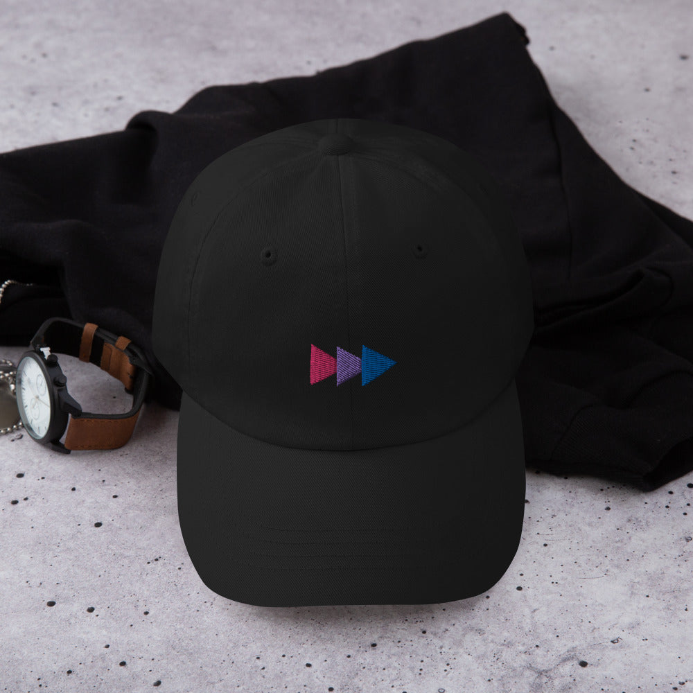 Bisexual Pride Geometric 3 Arrows Dad Hat