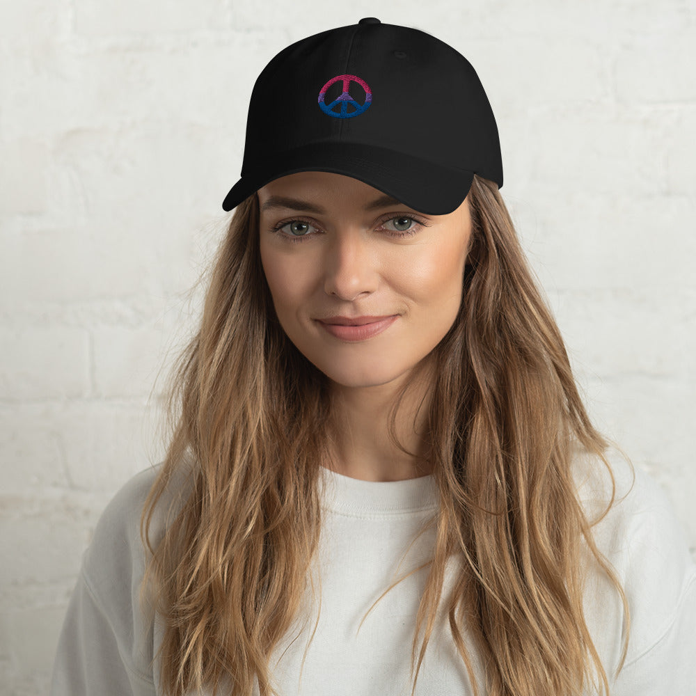 Bisexual Pride Peace Sign Dad Hat