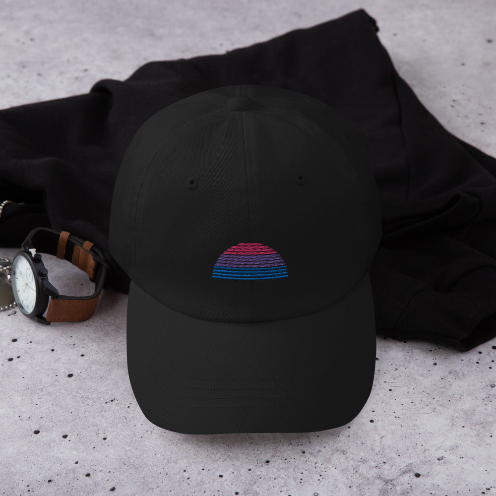 Subtle Bisexual Pride Retro Sun Dad Hat